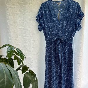 Max Studio Floral Flutter Sleeve Dress